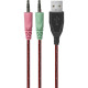 Гарнитура Defender HN-G370 Warhead, 2.0м кабель, черный + красный [64037]