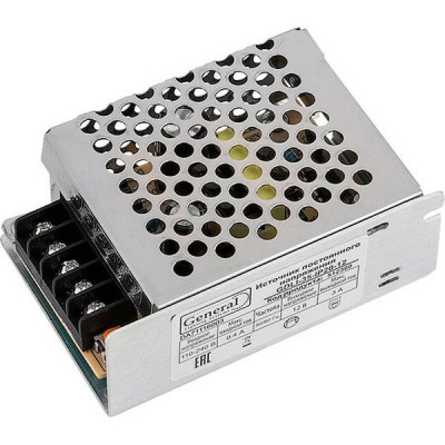 Блок питания 12V  35W, IP20, металл сетка стандарт, GENERAL [GDLI-35-IP20-12]