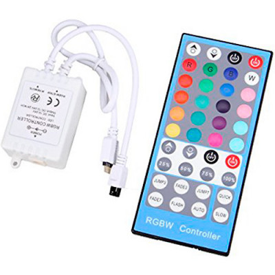 Контроллер ленты LED RGBW 12/24В MAX  8А, ИК пульт 40кн, 128*64*24, GL [GDC-RGBW-96-I-IP20-12]