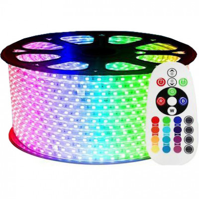 Лента LED 220В SMD5050  60/м, IP67, 14.4Вт/м, RGB, 7*14мм, бух50м, цена за 1м, GL [505215]