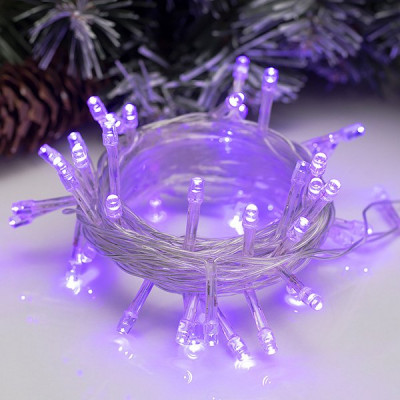 Гирлянда Нить  5м, прозр., LED-50-220V, 8 режимов, ФИОЛЕТОВЫЙ [3556759]