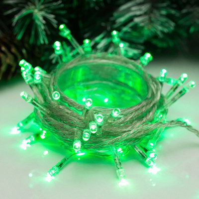 Гирлянда Нить  5м, прозр., LED-50-220V, 8 режимов, ЗЕЛЁНЫЙ [3556761]