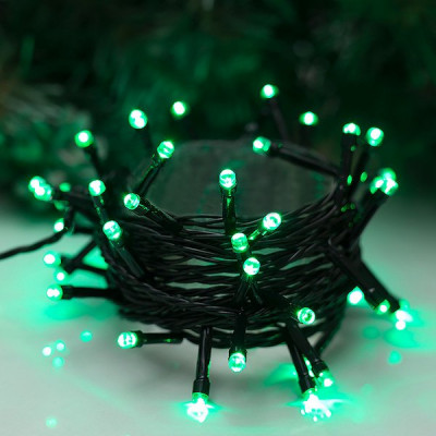 Гирлянда Нить  5м, темная, LED-50-220V, 8 режимов, ЗЕЛЕНЫЙ [3556769]