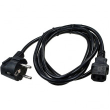 Кабель питания 3м системный блок, Schuko-C13, 10А, с заземлением, Cablexpert [PC-186-VDE-3M]