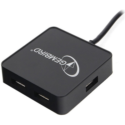 Концентратор USB 2.0 GEMBIRD UHB-242, 4 порта, черный