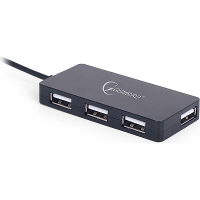 Концентратор USB 2.0 GEMBIRD UHB-U2P4-03, 4 порта, черный