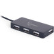 Концентратор USB 2.0 GEMBIRD UHB-U2P4-03, 4 порта, черный