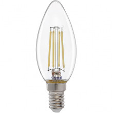 Лампа LED E14/C37 свеча, 10W, FILAMENT, 4500K, 790Лм, GL [GLDEN-CS-10-230-E14-4500]