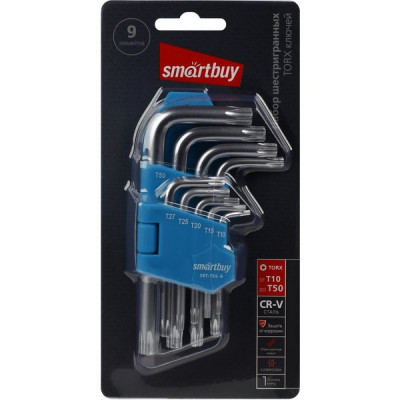 Набор ключей TORX 10-50мм, 9 штук, CR-V, Smartbuy [SBT-TSS-9]