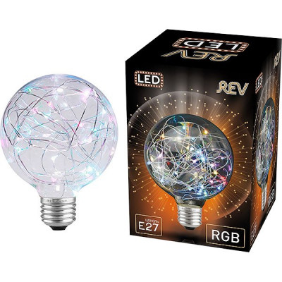 Лампа LED E27/G95 шар с гирляндой RGB Starry, REV [32446 1]