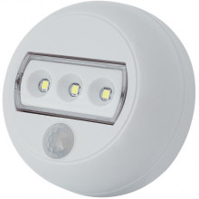 Светильник ночник LED с д/д, 120гр 4м 25с <5Лк, 3*AAA, DUWI [25835 3] белый