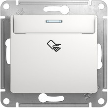 Выключатель с/у карточный механизм, IP20, Schneider Electric Glossa [GSL000169] белый