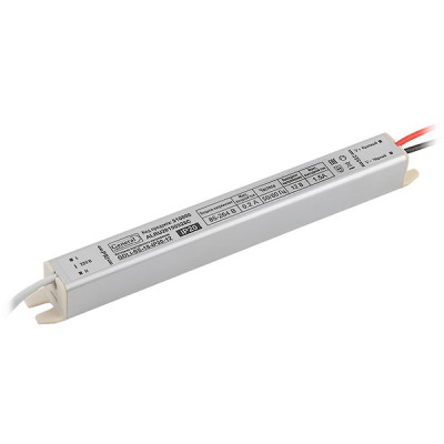 Блок питания 12V  18W, IP20, металл сверхтонкий длинный, GL [GDLI-SS-18-IP20-12]