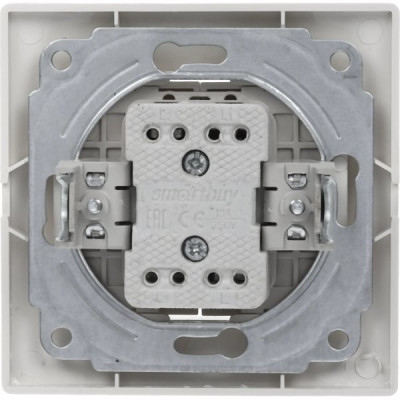 Выключатель с/у 2-кл 10А, IP20, SmartBuy Венера [SBE-01i-10-SW2-0-c] сл. кость керамика