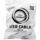 Кабель USB2.0 AM - AF удлинитель, 4.5м, экран, ферр. фильтры, Cablexpert [CCF2-USB2-AMAF-15] черный