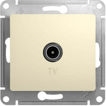 Розетка с/у TV одиночная, IP20, 1дБ, Schneider Electric Glossa [GSL000291] бежевый