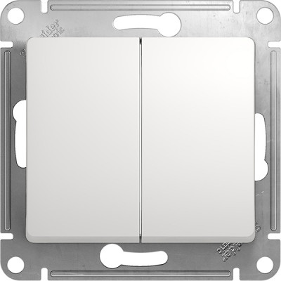 Переключатель с/у 2-кл 10А, IP20, Schneider Electric Glossa [GSL000165] белый