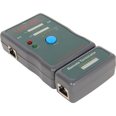 Тестер кабеля Cablexpert NCT-2, для UTP/STP/RJ-11/USB-кабеля
