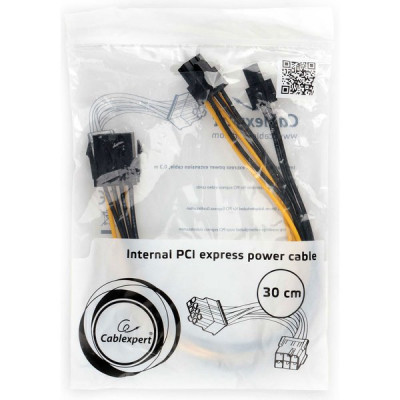 Кабель питания удлинитель PCI-E 6+2pin M/PCI-E 6+2pin F, 30см, Cablexpert [CC-PSU-84]