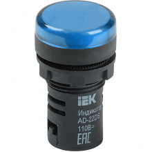 Лампа сигнальная AD22DS LED матрица d22мм 230В, IEK [BLS10-ADDS-230-K07] синий