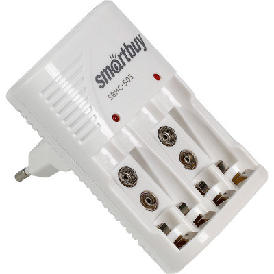 Зарядное устройство 2/4xAA/AAA/9V, 400мА, Smartbuy [SBHC-505] белое