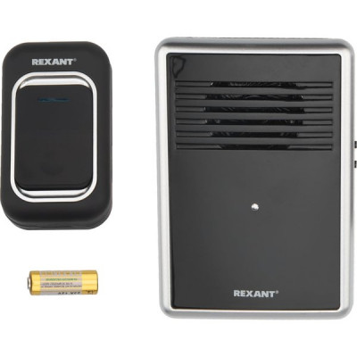 Звонок беспроводной, 25 мелодий, кнопка IP44, с цифр. код., REXANT RX-30 [73-0015] черный
