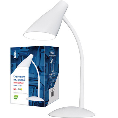 Светильник настольный LED  5W, 4500K, 360Лм, сенсорный/диммер, Uniel [TLD-562 White]