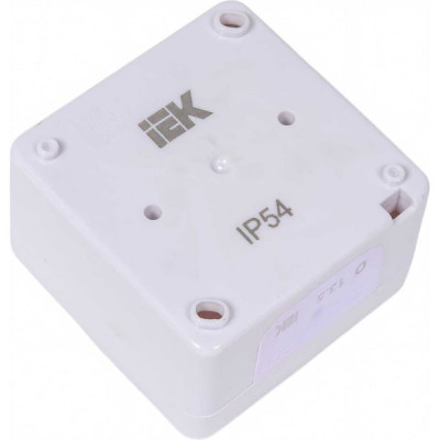 Выключатель о/у 2-кл 10A, IP54, IEK ГЕРМЕС PLUS ВС20-2-0-ГПБ [EVMP20-K01-10-54-EC] белый