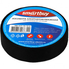 Изолента Х/Б 19мм*10м, SmartBuy [SBE-CCT-19-10-b] черная