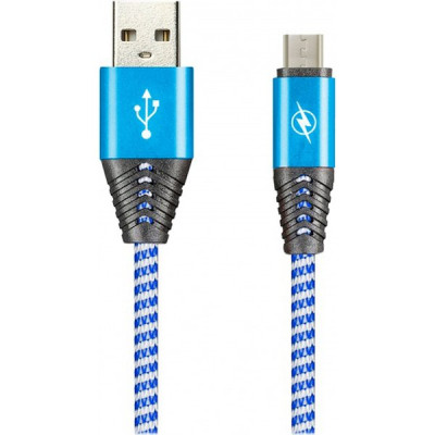 Кабель USB - microUSB, 1.0м, SmartBuy [ik-12HH blue] HEDGEHOG, 2А, синий
