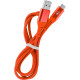 Кабель USB - Type-C, 1.0м, 2А, SmartBuy [iK-3112ERG red] в рез. оплет. Gear, мет. након, красн