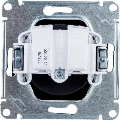 Розетка с/у 2P 16A, IP20, Schneider Electric Glossa [GSL000741] антрацит