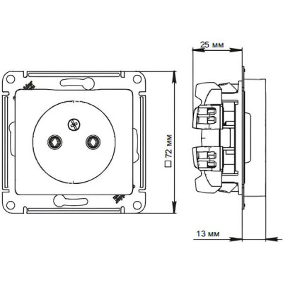 Розетка с/у 2P 16A, IP20, Schneider Electric Glossa [GSL000741] антрацит