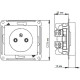Розетка с/у 2P 16A, IP20, Schneider Electric Glossa [GSL000741] антрацит