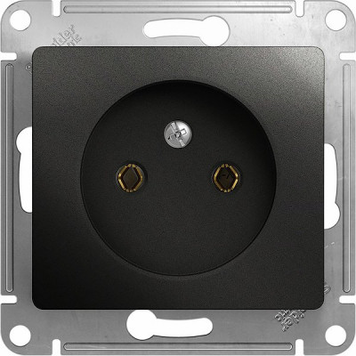 Розетка с/у 2P 16A, IP20, Schneider Electric Glossa [GSL000741] антрацит