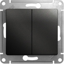 Выключатель с/у 2-кл 10А, IP20, Schneider Electric Glossa [GSL000751] антрацит