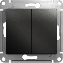 Переключатель с/у 2-кл 10А, Schneider Electric Glossa [GSL000765] антрацит