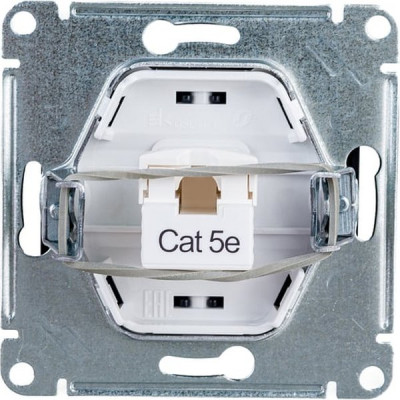 Розетка с/у компьютерная 1xRJ45, IP20, Schneider Electric Glossa [GSL000781K] антрацит
