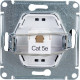 Розетка с/у компьютерная 1xRJ45, IP20, Schneider Electric Glossa [GSL000781K] антрацит