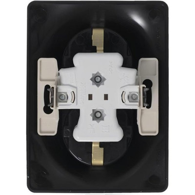 Розетка с/у 2x2P+E 16A, IP20, Schneider Electric Glossa [GSL000724] антрацит
