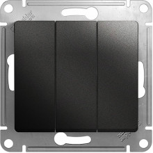 Выключатель с/у 3-кл 10А, IP20, Schneider Electric Glossa [GSL000731] антрацит