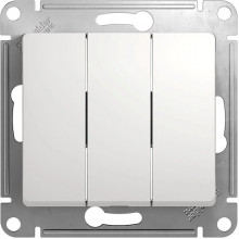 Выключатель с/у 3-кл 10А, IP20, Schneider Electric Glossa [GSL000131] белый