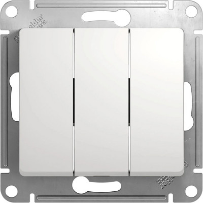 Выключатель с/у 3-кл 10А, IP20, Schneider Electric Glossa [GSL000131] белый