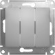 Выключатель с/у 3-кл 10А, IP20, Schneider Electric Glossa [GSL000331] алюминий