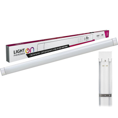 Светильник LED линейный  36W, 6500K, 3100Лм, IP20, 1200*75*25, LightON [LT-PSL-03-IP20-36W-6500К]