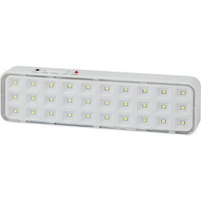 Светильник LED аварийный 220В, IP20, 30LED, 5ч, аккумулятор, 200*55*30, 