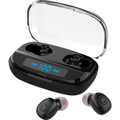 Гарнитура SmartBuy i400 Bluetooth, автосопряжение, беспроводная TWS, черная [SBH-3043B]