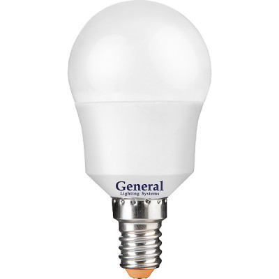 Лампа LED E14/G45 шар,  8W, 6500K, 660Лм, GL [GLDEN-G45F-8-230-E14-6500]