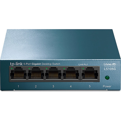 Коммутатор TP-LINK LS105G 5 портов Ethernet 10/100/1000 Мбит/сек неуправляемый