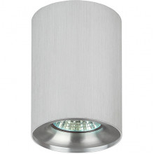 Светильник накладной 1xGU10 MAX35W, IP20, d80*100, ЭРА [OL1 GU10 SL/CH] серебро/хром